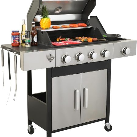 4-Burner Propane Grill with Side Burner
