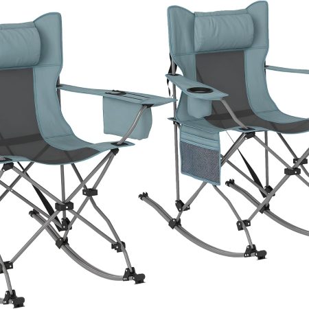 Adult folding rocking chair, portable outdoor rocking chair
