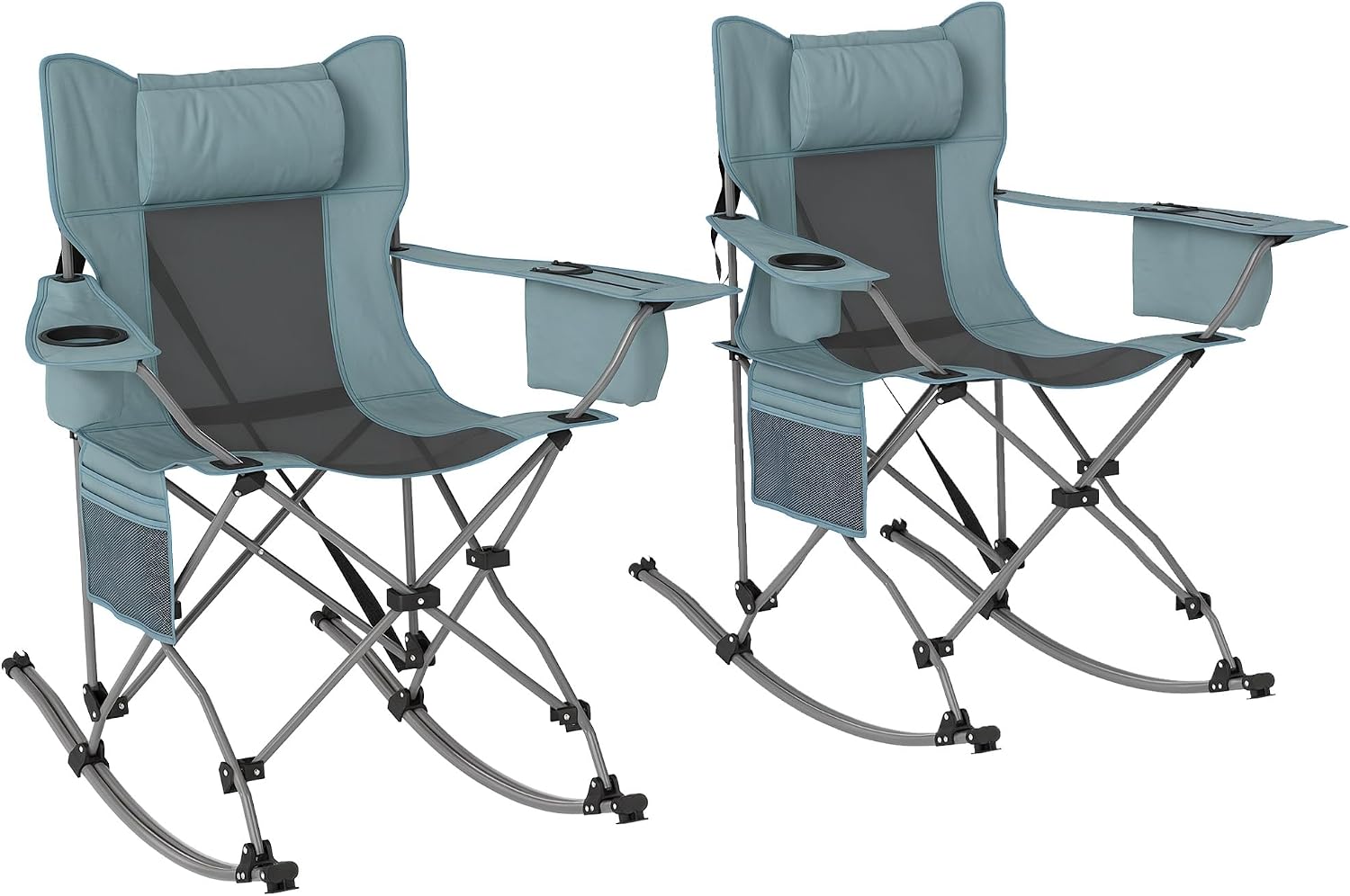 Adult folding rocking chair, portable outdoor rocking chair