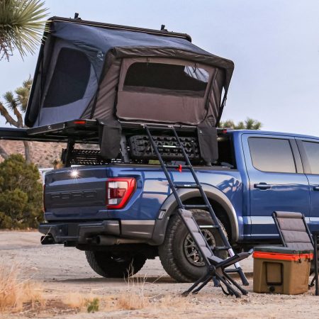 Hard-shell roof tent: For two people, designed specifically for off-road camping.