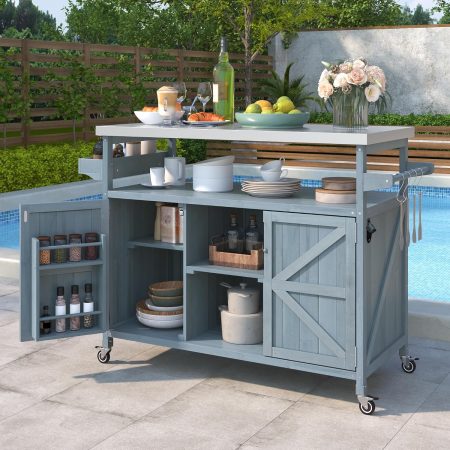 50-Inch Stainless Steel BBQ Cart