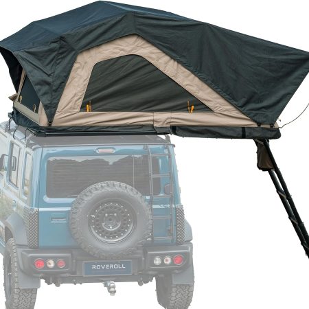 Rooftop Tent: Suits 2-3 people; UV protected and waterproof.